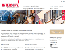 Tablet Screenshot of interserv-sa.ch